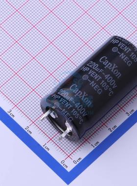 牛角型电解电容 HP221M400M410A 嵌入,22x41mm CapXon(丰宾)