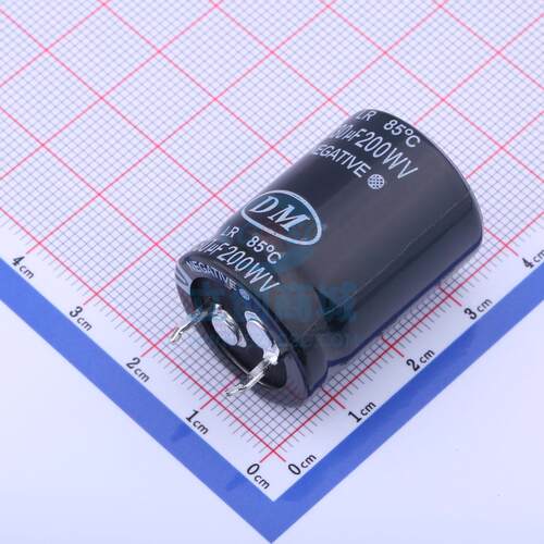 牛角型电解电容 CD293 200V330μF 嵌入,22x30mm DMEGC(东磁)