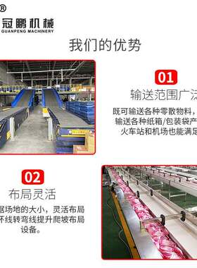 爬坡皮带设输向送KUP送机转弯斜上输送链板爬坡输线备规划设计定