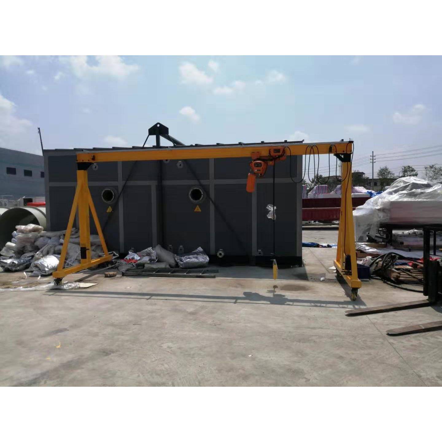 手推式可式降升轻 便携可拆LTW卸小型简易移动式龙门架龙门吊