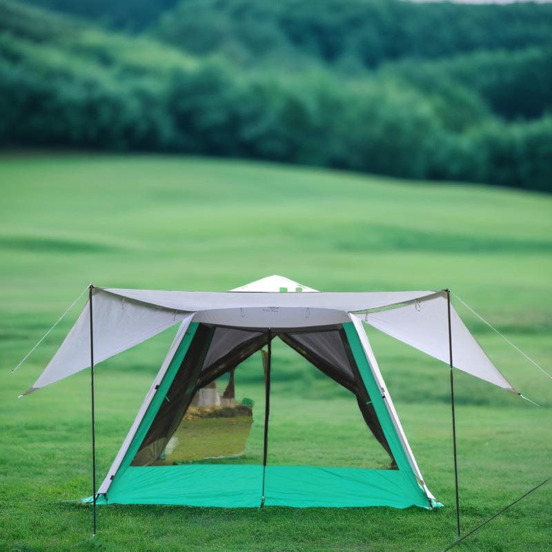 户外天幕帐蓬自动搭建露营全防雨银胶防晒蚊虫加006遮大凉棚阳防