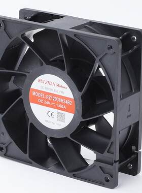 24V微型散热风机工机械设备散热排风扇用RZ1热2038QFC-D业7散风扇