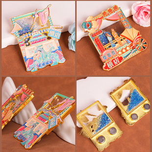 横店冰箱贴中国城市纪念品浙江文创金华影视城秦王宫梦外滩伴手礼