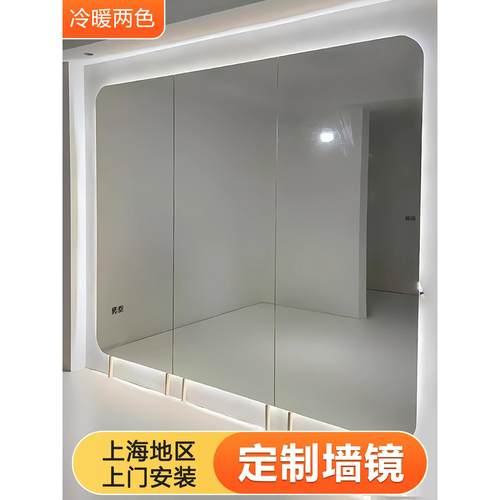 2025新款舞蹈镜智能半圆灯光镜冷暖光全身镜家用落地镜穿衣镜健身