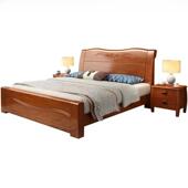 厦门实木床1.8米1.5米橡木床双人主卧现代简约中式 1.2米床经济型