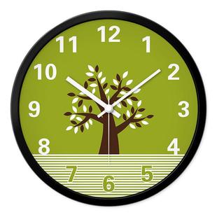 MOMEN/摩门挂钟家里用客厅挂表酒店房间静音创意艺术树石英钟表