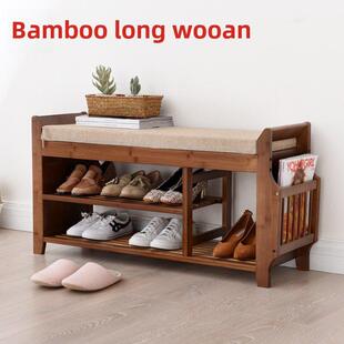 换鞋凳南竹收纳储鞋凳多功能鞋架沙发凳经济简单现代换鞋凳鞋柜