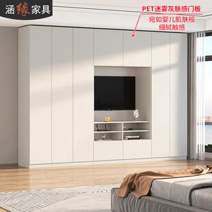 卧室衣柜电视柜一体组合现代简约收纳柜子家用大衣橱储物柜7A13