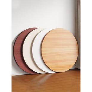 圆桌面板餐桌面板小桌板圆形台面家用吃饭桌面板单独桌面木板盖板