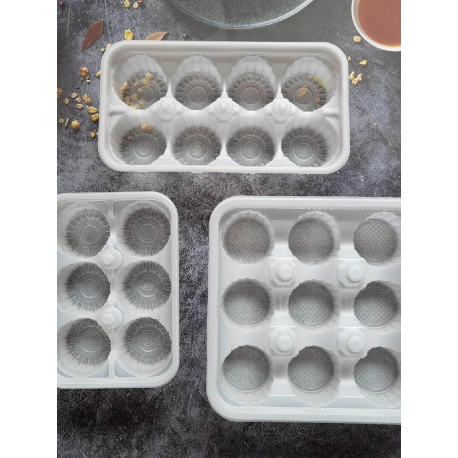 一次性打包托盒6卡通包馒头8装烧麦分格馄饨汤包小笼包盒带盖包邮