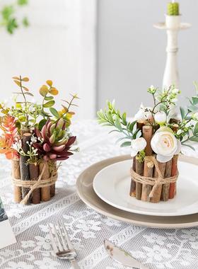 阿楹 办公桌面拍照茶歇小摆件ins咖啡店自助餐台户外露营干花装饰