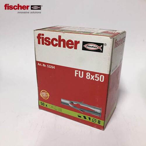 正品fischer/慧鱼通用尼龙锚栓德国进口塑料涨管飞机膨胀塞FU8*50