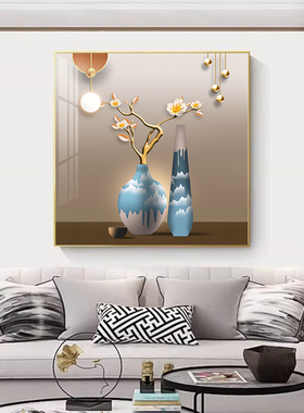 客厅装饰画单幅现代简约餐厅挂画正方形进门过道玄关轻奢墙面壁画