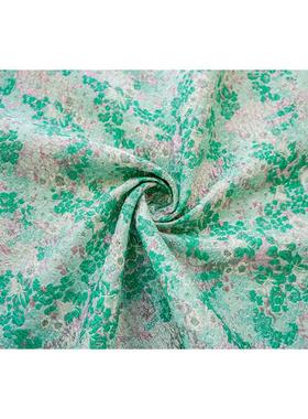 绿色清凉感束硬挺浮花雕金银丝女装春TT-A8-32秋经典鞋连衣裙服简