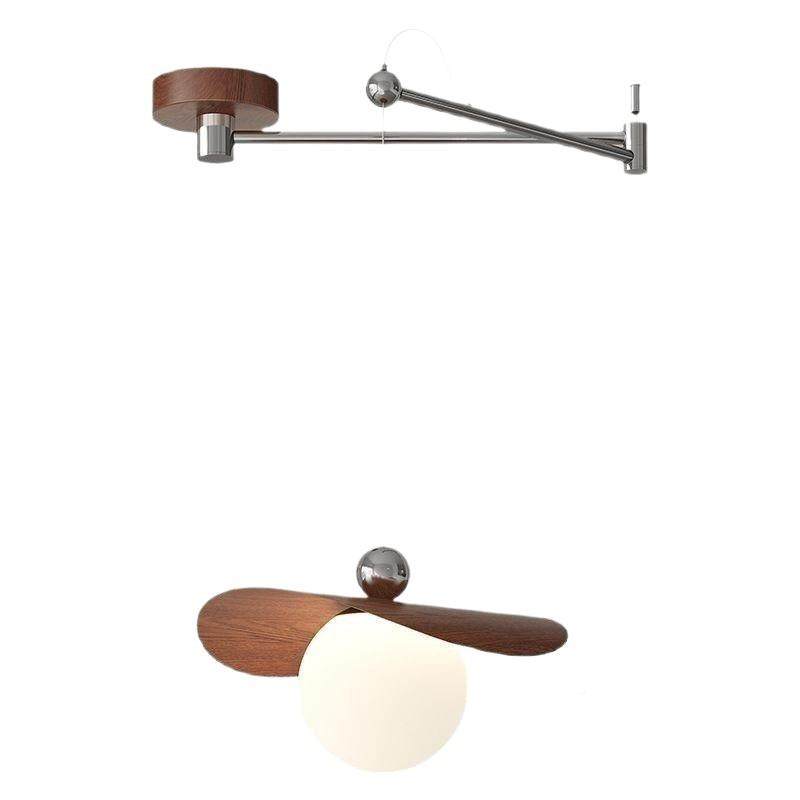 可移餐厅灯943奶油风餐桌桃木法式位中古风简约创意摇臂胡色飞碟,家装灯饰光源,智能吊灯,淘宝优惠券,粉丝福利购,淘宝优惠卷