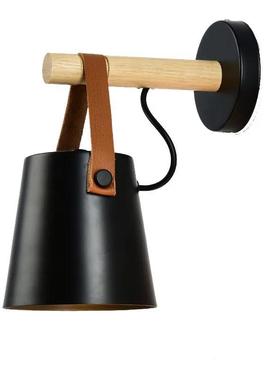 欧风格皮带壁灯简约现代1001木壁灯创意个道性卧室实过床头ins壁