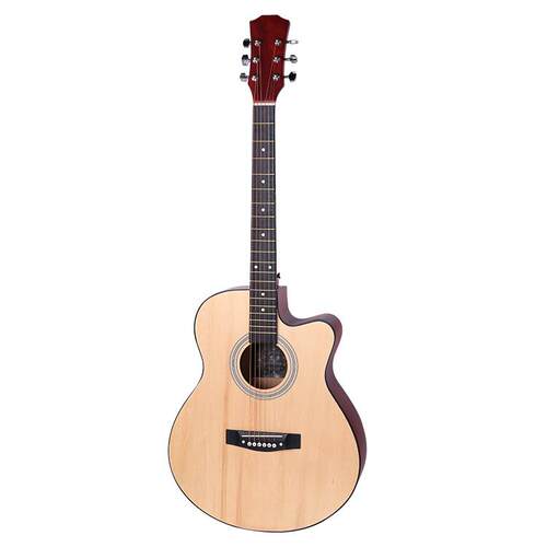 木吉他40寸民谣吉他缺角全椴木新手练习普及琴guitar