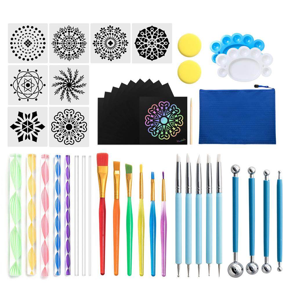 曼陀罗具47件套装绘画模板工棒炫刮刮画圆点点TYQ彩画笔丸硅胶笔,文具电教/文化用品/商务用品,其它,淘宝优惠券,粉丝福利购,淘宝优惠卷