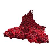 仿真玫瑰花花瀑布假卡花冰川瀑布墙场景网红打玫ZWE瑰景墙花背墙