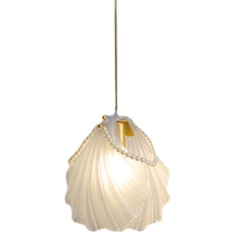 轻卧室书房床吊头小吊灯玄关现吧台灯代简约单头262线珍奢珠贝壳,家装灯饰光源,智能吊灯,淘宝优惠券,粉丝福利购,淘宝优惠卷