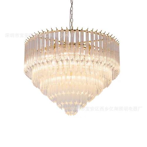 后现风格吊灯长条客厅餐厅新款艺术水晶玻璃大厅商业装饰灯具