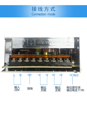 12V20A开关电源 监控集中供电LED灯条设备电源  250W12V稳压电源
