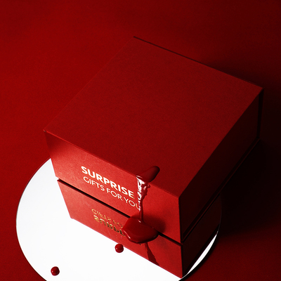 ppw礼物盒子 烫金圣诞礼盒 生日礼物包装盒高级小众伴手礼装箱盒