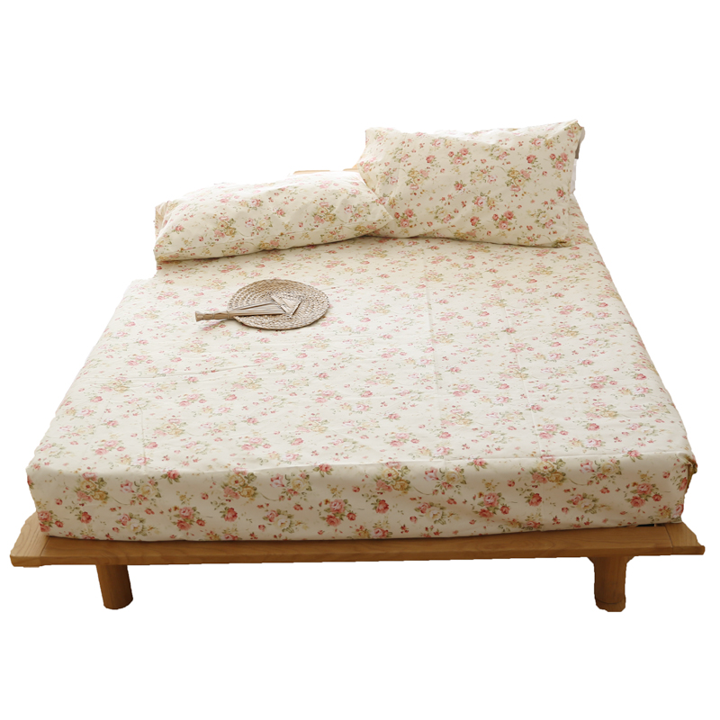 老粗布床单单件 全棉田园单双人粗布凉席宿舍床1.5/1.8m2米床