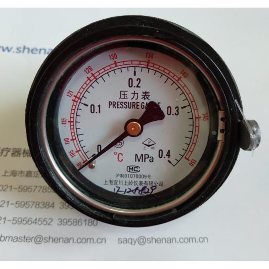 宜川上岭压力表0-0.4MPa上海申安LDZX-30KBS50KBS75KBS灭菌器配件