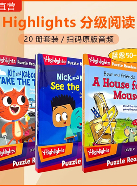 【送音频 牛津树RAZ海尼曼分级横向拓展阅读】 企鹅Highlights Puzzle ReadersP-2级别20册分级阅读I Can Read饼干狗英语启蒙绘本