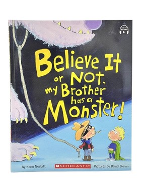 学乐国际获奖绘本【动物们疯狂的万圣节】Believe It or Not, My Brother Has a Monster!绘世界精选20册凯迪克大奖作品
