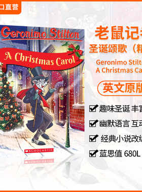 【很好看】老鼠记者经典故事 圣诞颂歌 英文原版 Geronimo Stilton Retells the Classics A Christmas Carol全彩精装图画故事书