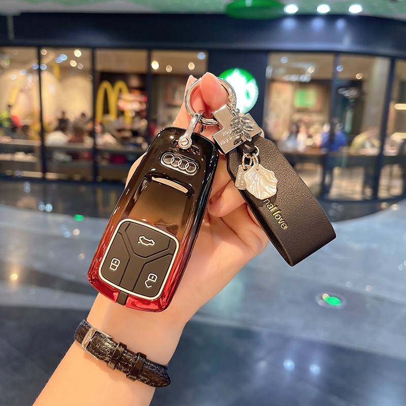 奥迪新Q5L A5 A8L Q7 A4L A7汽车钥匙套钥匙扣保护壳包女