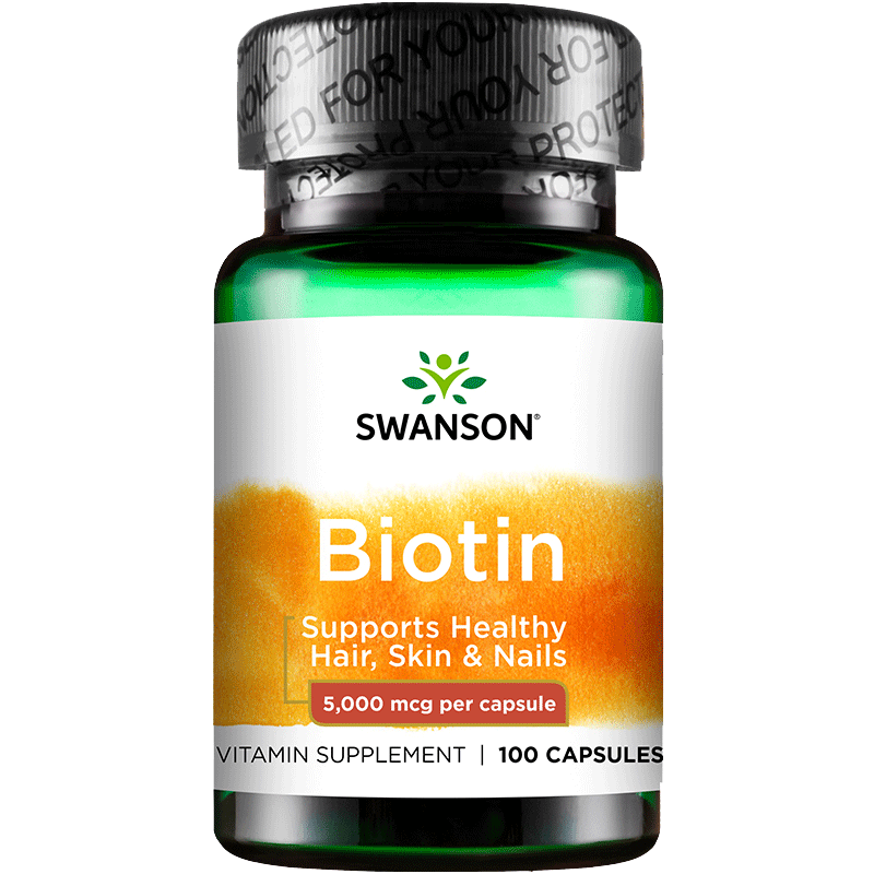swanson斯旺森维生素b7生物素胶囊 头发指甲皮肤健康biotin100粒