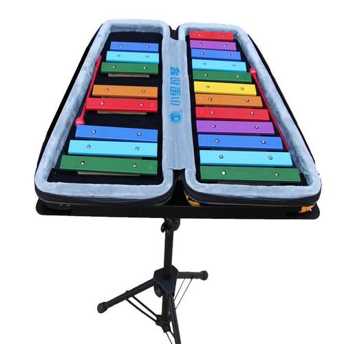 小钟琴儿童便携式20音砖马林巴铝板琴乐器铝板琴木小里拉琴
