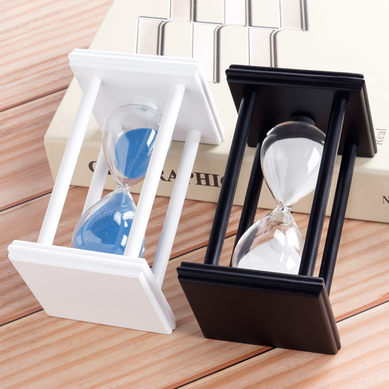 沙漏摆件创意流沙瓶60分钟30半小时间个性生日礼物木质漏斗计时器