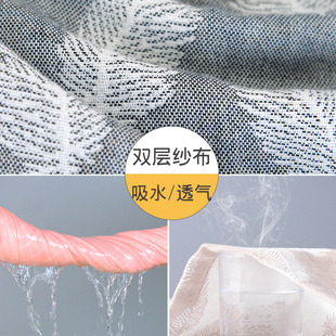 六层纯棉纱布浴袍女加厚睡袍男长款吸水秋冬可穿式浴巾汗蒸服浴衣