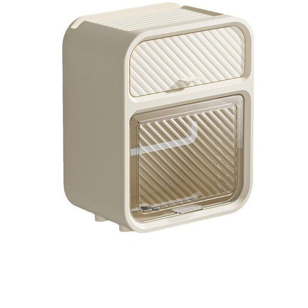 卡通可视窗纸巾盒浴室卫生间壁打纸巾收纳盒免孔挂抽卷屉纸盒