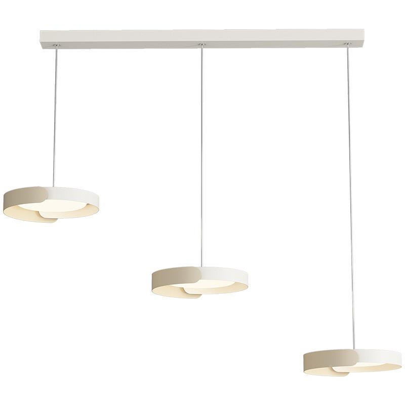 2餐厅吊灯新025款奶油风三头餐桌灯长方形线灯吊吧台会/觅所护眼