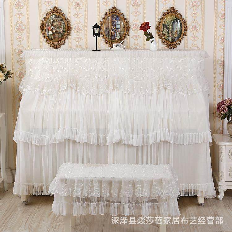 厂家直销蕾丝绣花钢琴罩全罩提供图片供网店支持