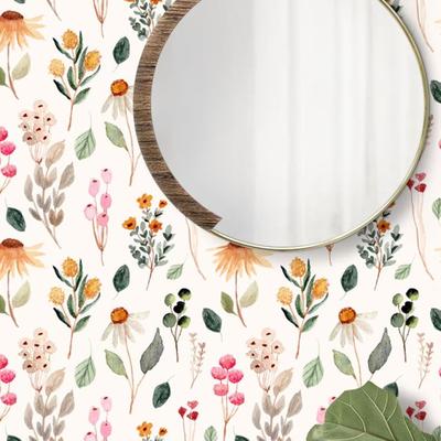 热销wallpaper客厅背景可移除壁纸绿植花卉无缝自粘墙纸RW131-157