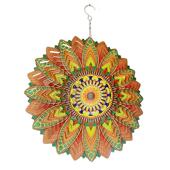 厂家供货不锈钢D立体旋转彩色风铃风转12英寸创意挂饰