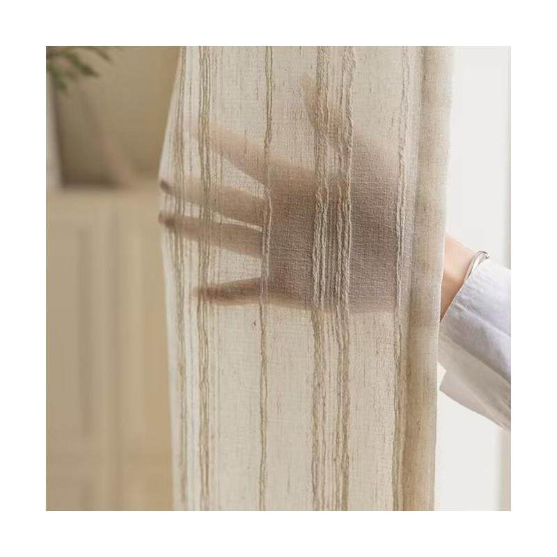 美式乡村东南亚纯亚麻窗纱复古棉麻北欧名宿条纹简约窗帘纱帘,居家布艺,窗纱,淘宝优惠券,粉丝福利购,淘宝优惠卷