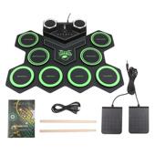 2024款 桌面鼓带音响锂电便携式 架子鼓蓝牙儿童练习鼓手卷电子鼓