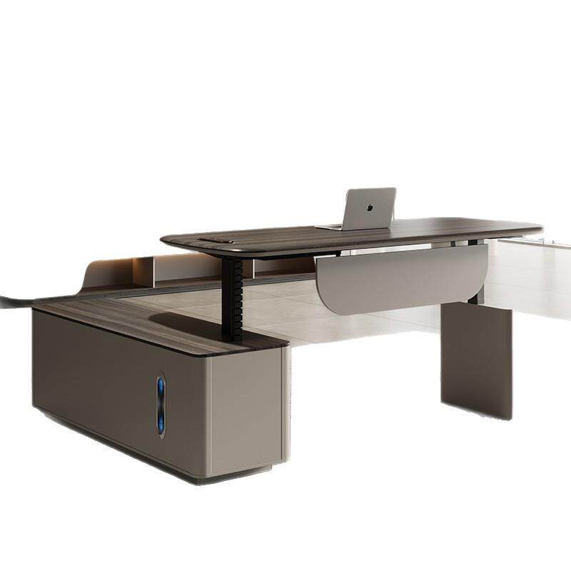 电动升降办公桌老板桌智能双电机简约现代轻奢高级感办公室电脑桌