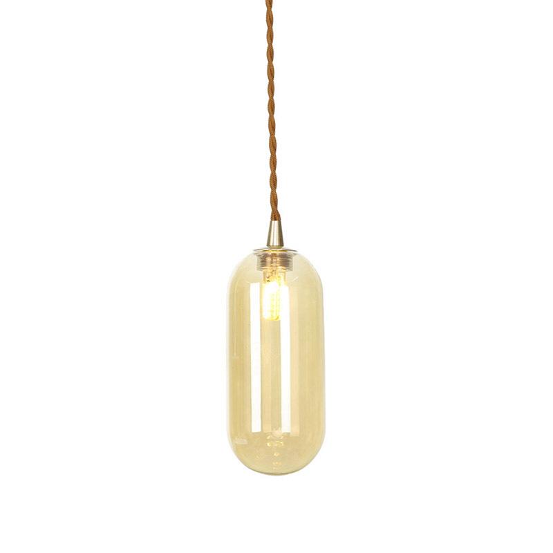 北欧现代简约卧室客厅酒店餐厅楼道商场服装店创意单头纯铜吊灯