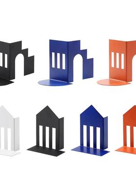 现代简约创意金属拱形书档摆件样板间客厅桌面酒柜书靠装饰品书挡