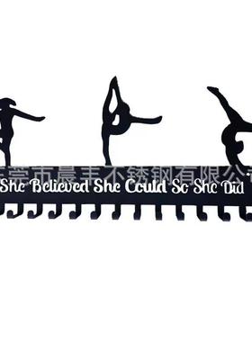 爆款奖杯展示架挂式创意奖牌架墙上家居收纳架马拉松陈列架激光切