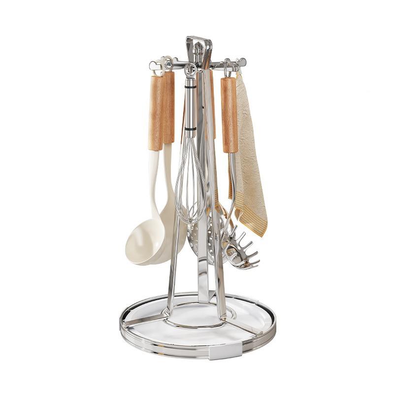 新款多功可旋转锅铲架炒勺GJ-70169架漏能勺架房铲勺收纳架汤厨勺