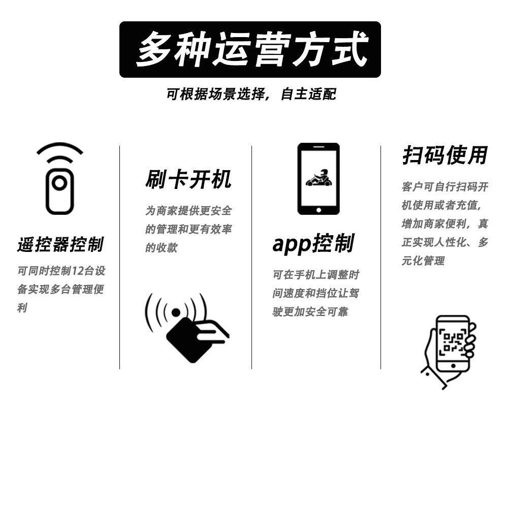 广场游乐场儿童成人租赁商用卡丁车户外娱乐设备四轮电动漂移车